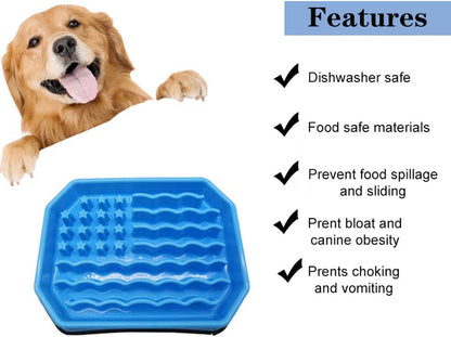 Slow Feeding Bowl,Slow Feeder Dog Bowls,Puzzle Feeder Bloat Stop to Slow down Eating,Pet Slower Food Feeding Dishes for Medium Small Breed & Puppies